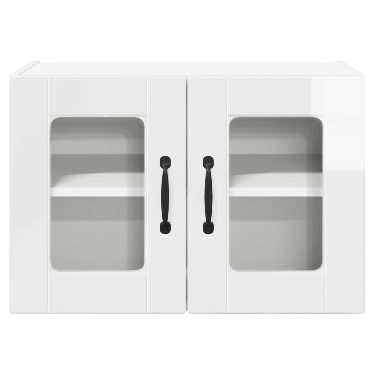 vidaXL Ραφιέρα τοίχου PORTO Υψηλής γυαλάδας λευκό 60 x 31 x 40 εκ