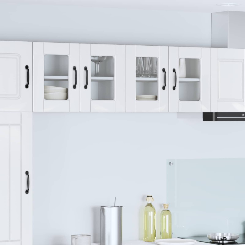vidaXL Ραφιέρα τοίχου PORTO Υψηλής γυαλάδας λευκό 60 x 31 x 40 εκ