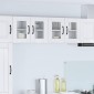 vidaXL Ραφιέρα τοίχου PORTO Υψηλής γυαλάδας λευκό 60 x 31 x 40 εκ