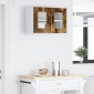 vidaXL Ραφιέρα τοίχου PORTO Καπνιστό Δρύς 60 x 31 x 40 εκ
