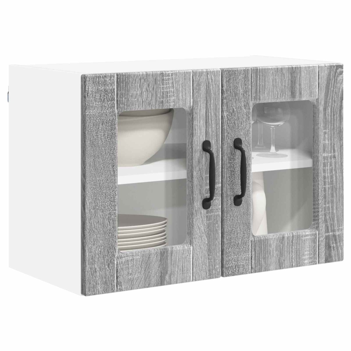 vidaXL Ραφιέρα τοίχου PORTO Γκρίζο Σονομα 60 x 31 x 40 εκ