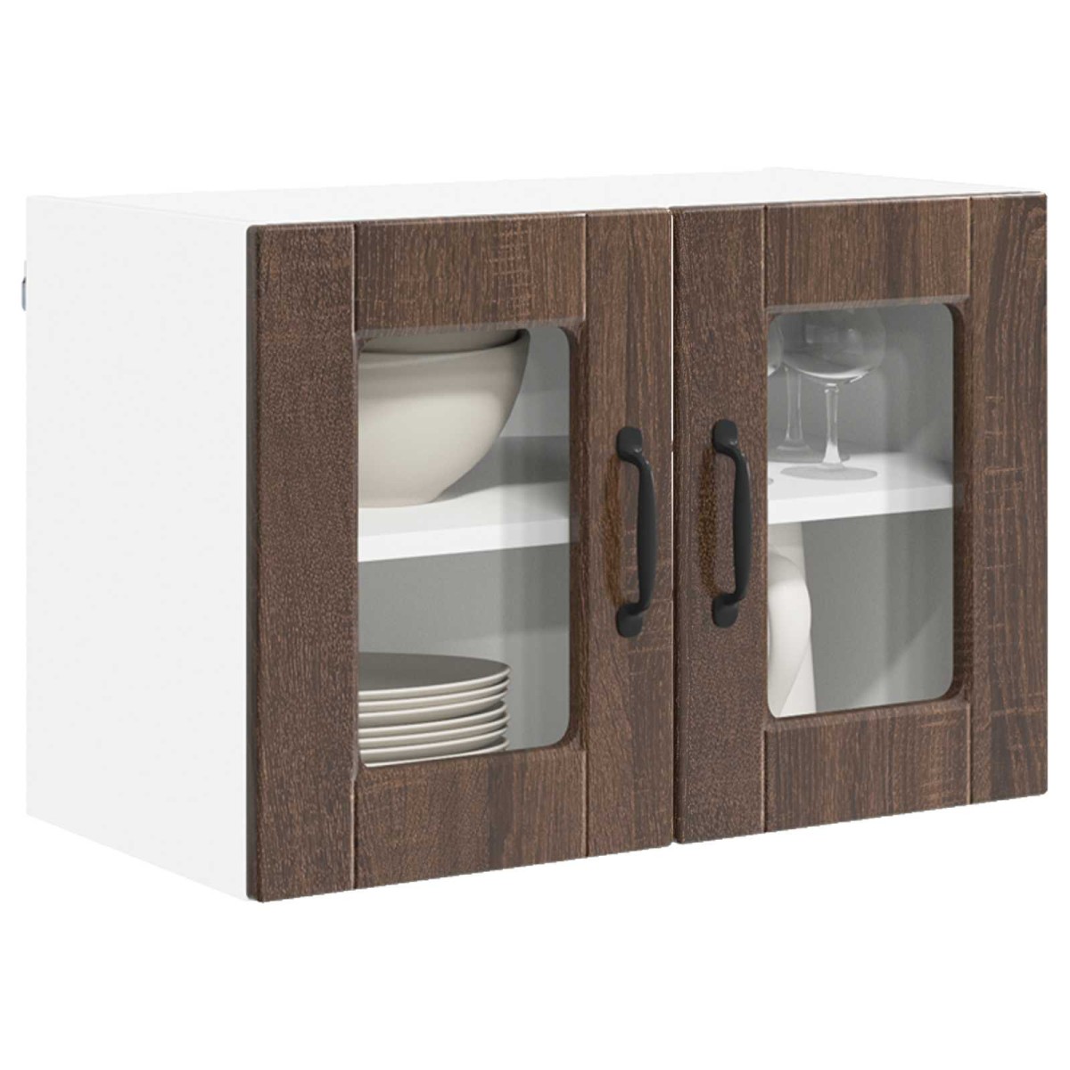 vidaXL Ραφιέρα τοίχου PORTO Καφέ δρυς 60 x 31 x 40 εκ
