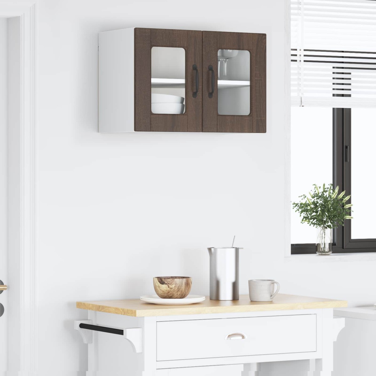 vidaXL Ραφιέρα τοίχου PORTO Καφέ δρυς 60 x 31 x 40 εκ