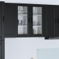 vidaXL Επιτοίχια γυάλινη ντουλάπα PORTO 2 τμχ. Μαύρο