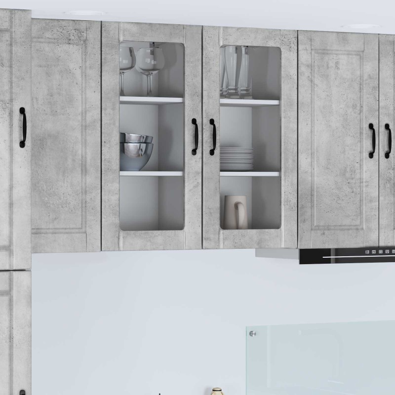 vidaXL Ραφιέρα τοίχου PORTO Σκυρόδεμα Γκρι 40 x 31 x 80 εκ.