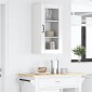 vidaXL Ραφιέρα τοίχου PORTO Υψηλής γυαλάδας λευκό 40 x 31 x 80 εκ.