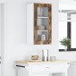 vidaXL Ραφιέρα τοίχου PORTO Καπνιστό Δρύς 40 x 31 x 80 εκ.