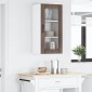 vidaXL Ραφιέρα τοίχου PORTO Καφέ δρυς 40 x 31 x 80 εκ.