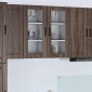 vidaXL Ραφιέρα τοίχου PORTO Καφέ δρυς 40 x 31 x 80 εκ.