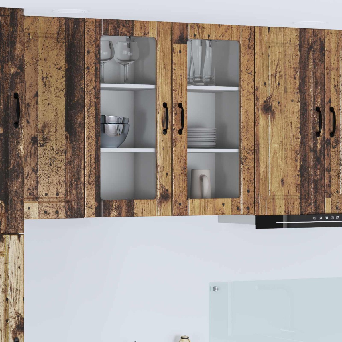 vidaXL Ραφιέρα τοίχου PORTO Παλιό ξύλο 40 x 31 x 80 εκ.
