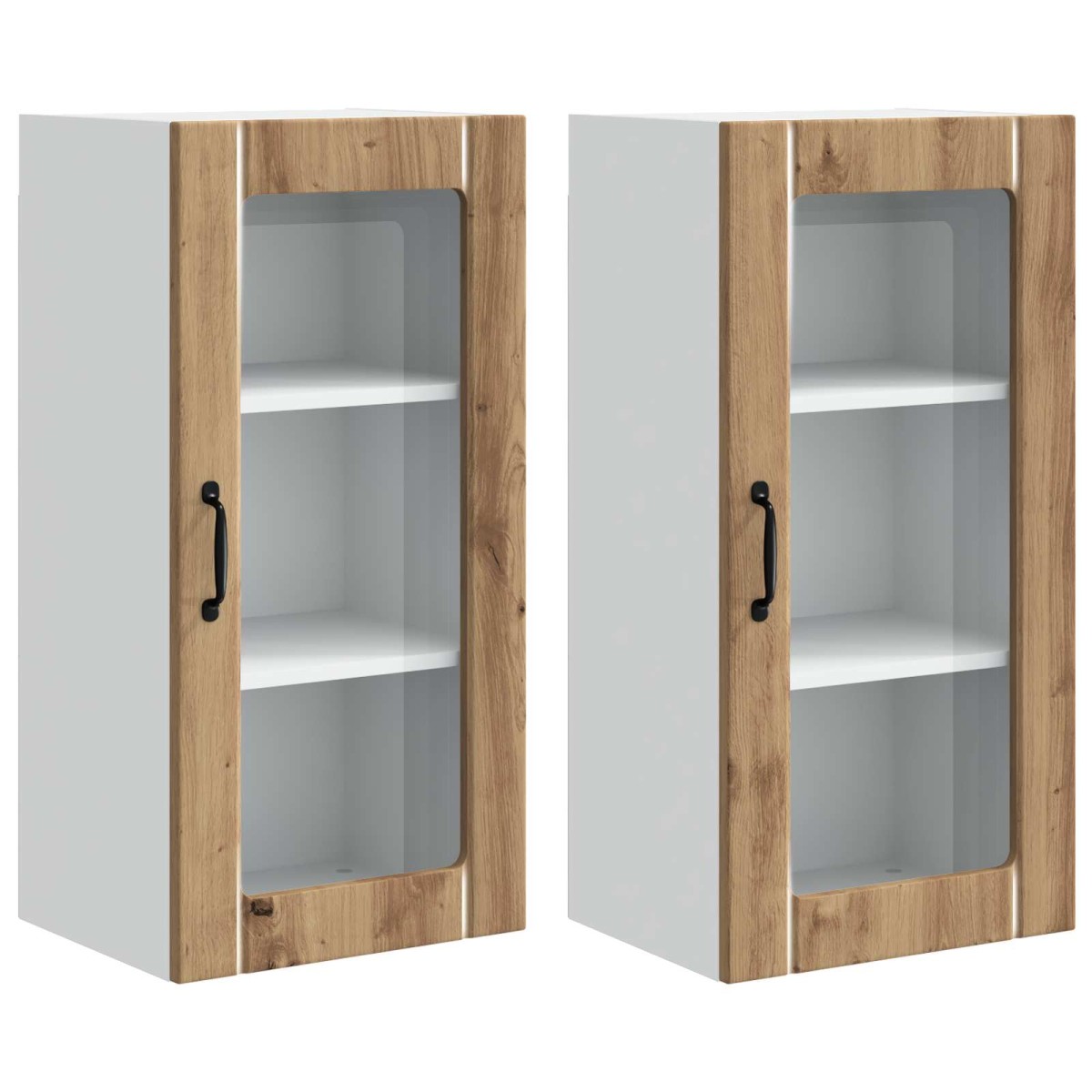 vidaXL Ραφιέρα τοίχου PORTO 2 τμχ. Artisan Oak Επεξεργασμένο Ξύλο