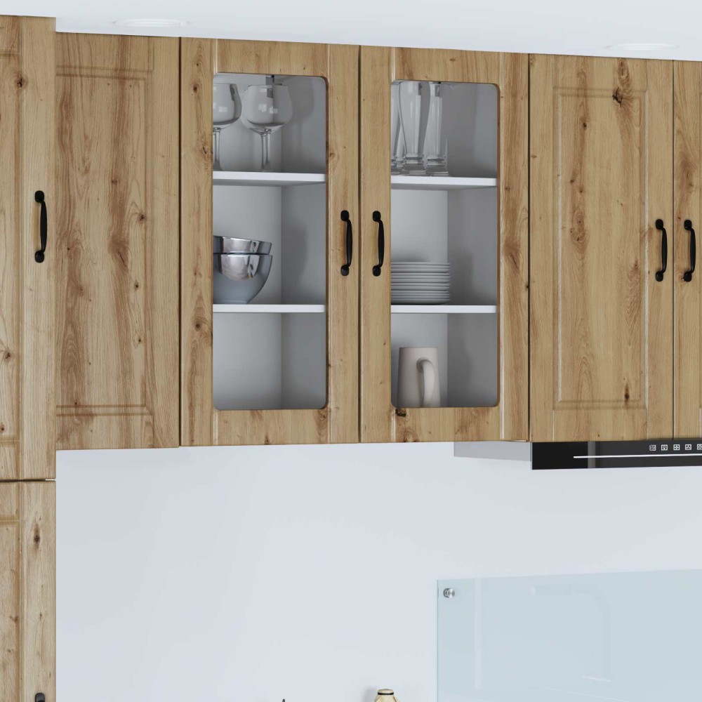 vidaXL Ραφιέρα τοίχου PORTO 2 τμχ. Artisan Oak Επεξεργασμένο Ξύλο
