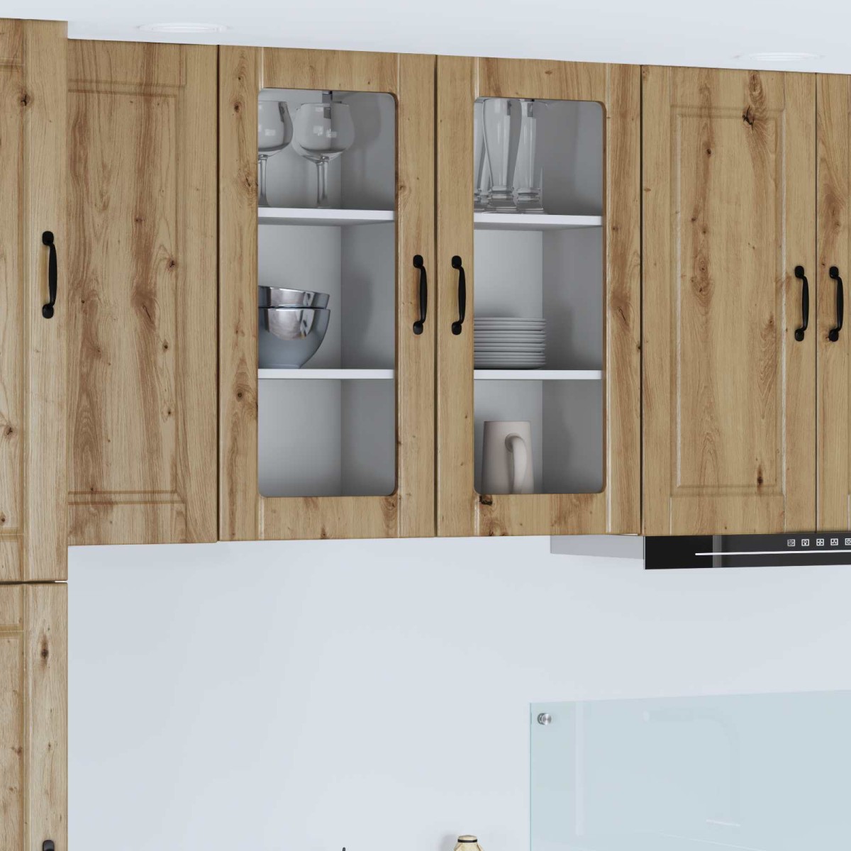 vidaXL Ραφιέρα τοίχου PORTO 2 τμχ. Artisan Oak Επεξεργασμένο Ξύλο