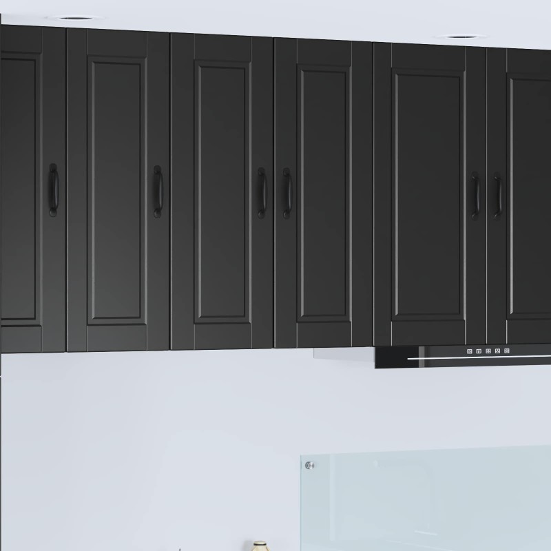 vidaXL Ντουλάπα Τοίχου PORTO Μαύρο 30 x 31 x 80 εκ. Επεξεργασμένο Ξύλο