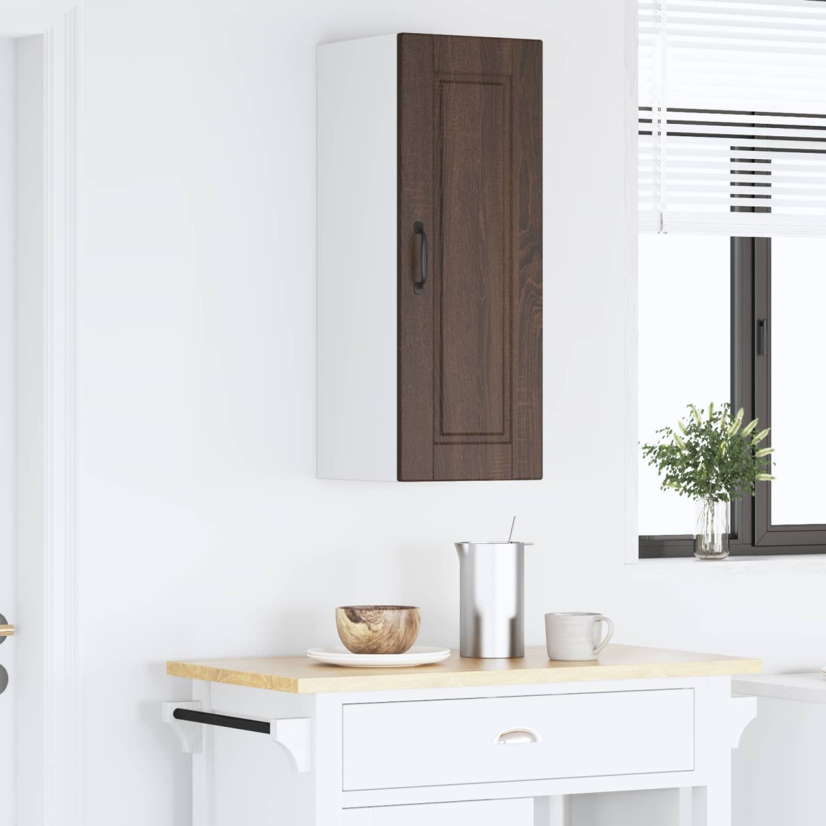 vidaXL Ντουλάπα Τοίχου PORTO Καφέ δρυς 30 x 31 x 80 εκ.