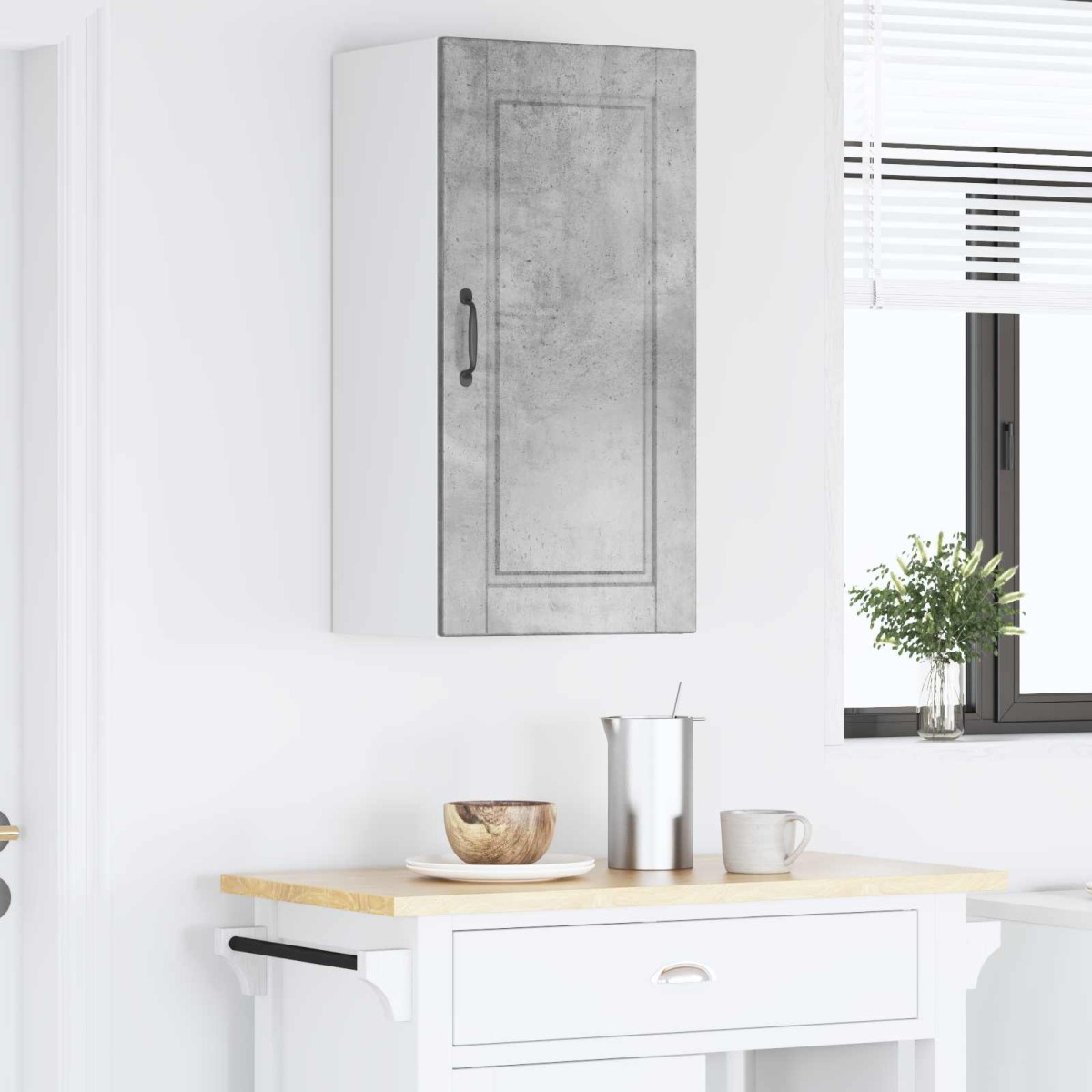 vidaXL Ντουλάπα Τοίχου PORTO Σκυρόδεμα Γκρι 40 x 31 x 80 εκ.
