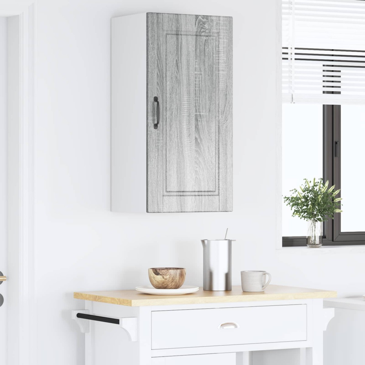 vidaXL Ντουλάπα Τοίχου PORTO Γκρίζο Σονομα 40 x 31 x 80 εκ.