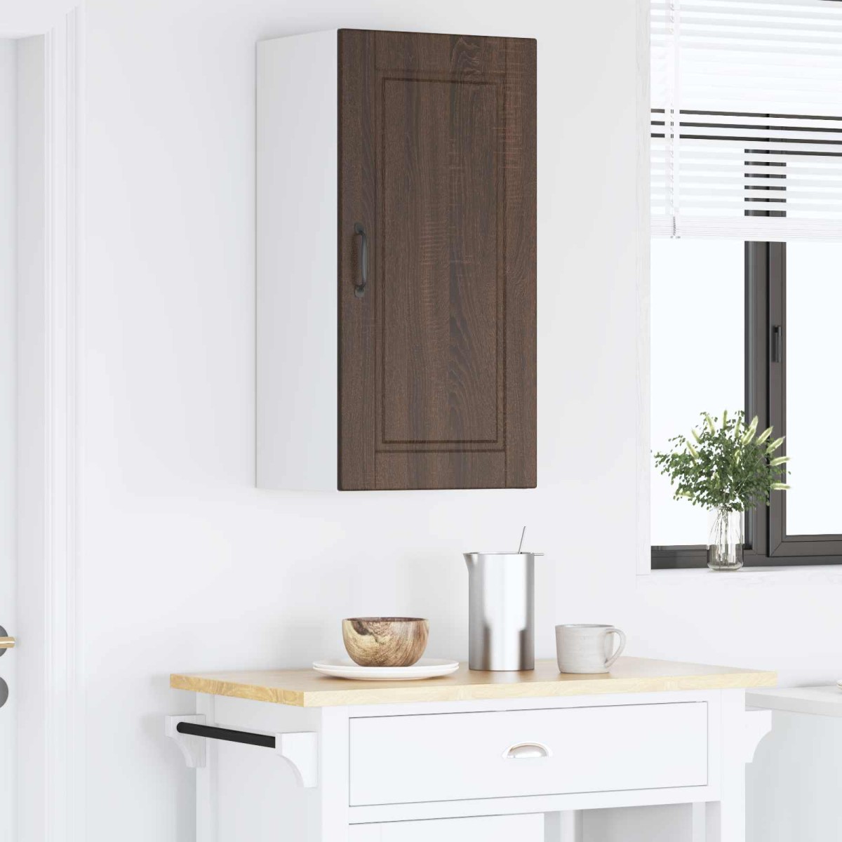 vidaXL Ντουλάπα Τοίχου PORTO Καφέ δρυς 40 x 31 x 80 εκ.