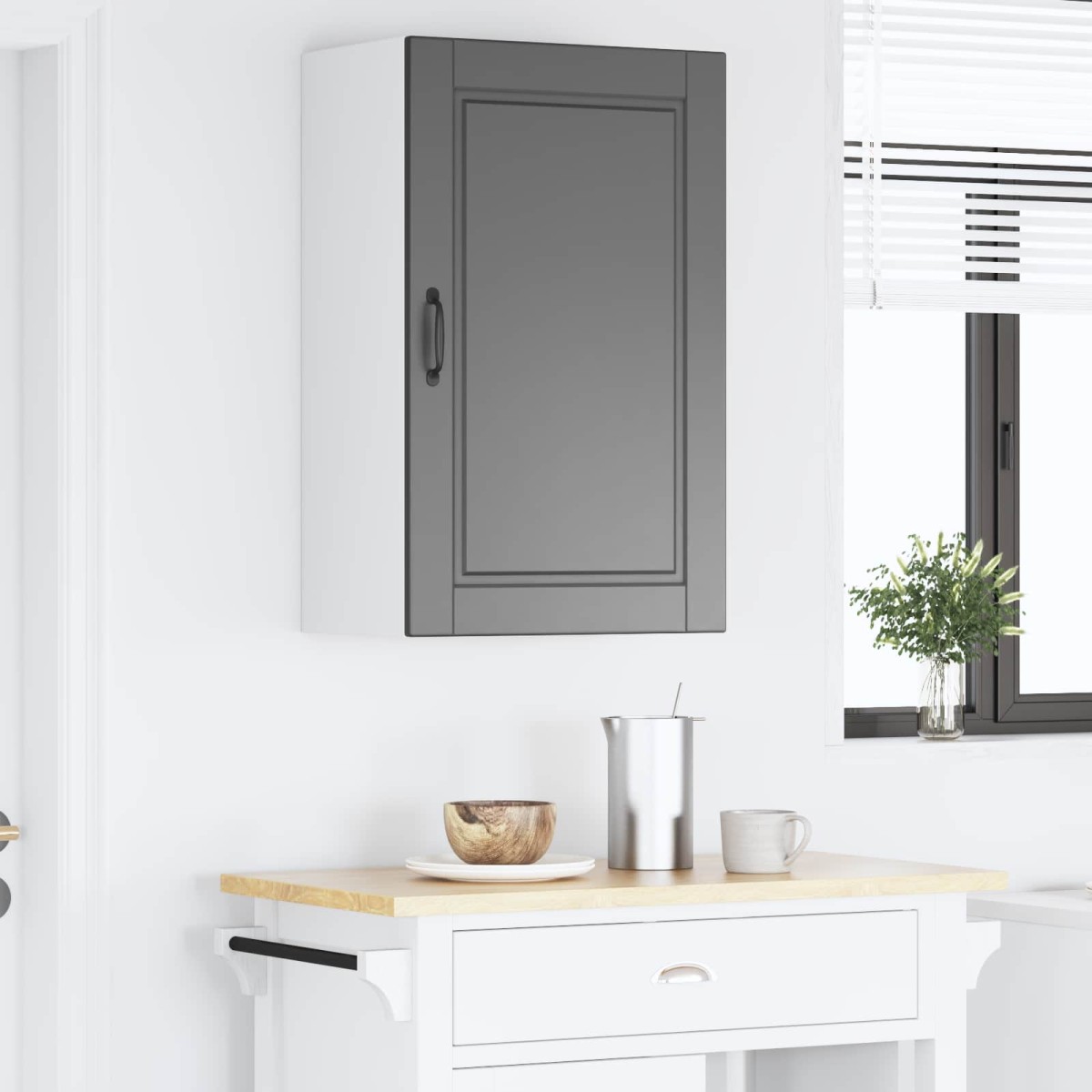 vidaXL Ντουλάπα Τοίχου PORTO Μαύρο 50 x 31 x 80 εκ. Επεξεργασμένο Ξύλο