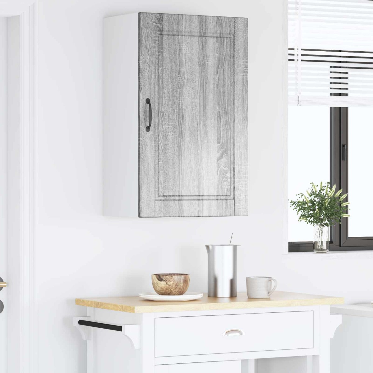 vidaXL Ντουλάπα Τοίχου PORTO Γκρίζο Σονομα 50 x 31 x 80 εκ.