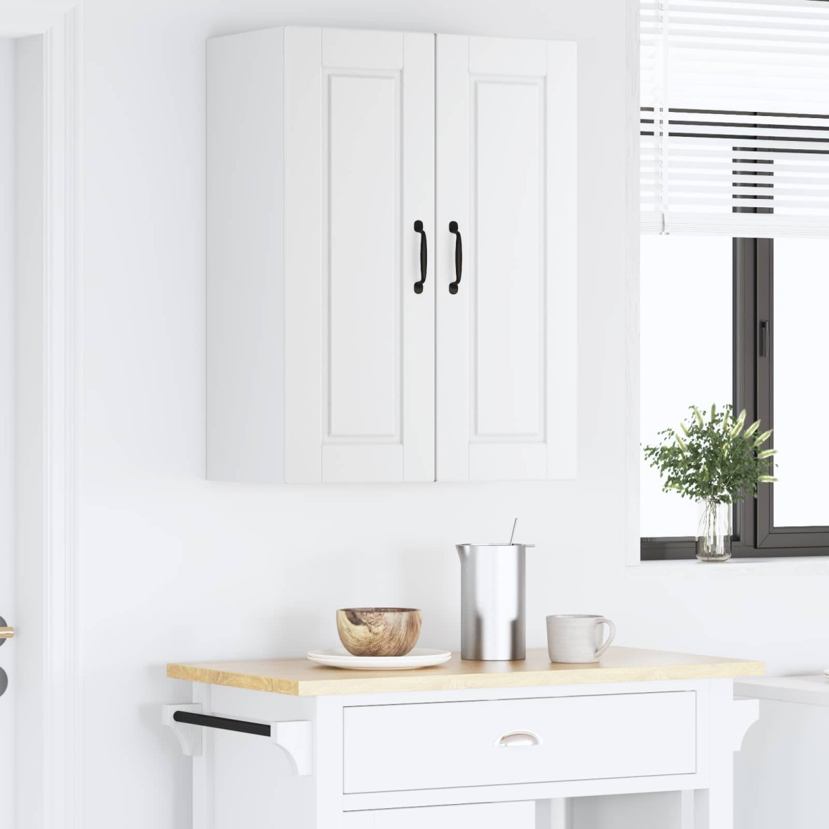 vidaXL Ντουλάπα Τοίχου PORTO Λευκό 60 x 31 x 80 εκ. Επεξεργασμένο Ξύλο