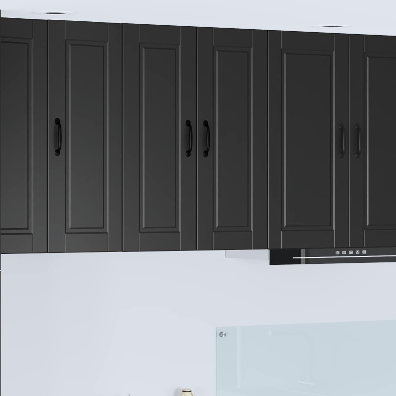 vidaXL Ντουλάπα Τοίχου PORTO Μαύρο 60 x 31 x 80 εκ. Επεξεργασμένο Ξύλο