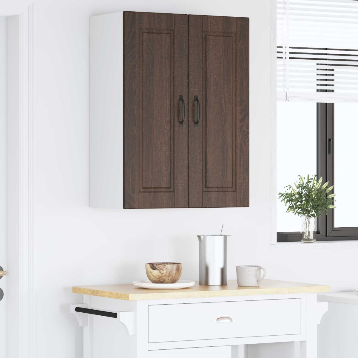 vidaXL Ντουλάπα Τοίχου PORTO Καφέ δρυς 60 x 31 x 80 εκ.