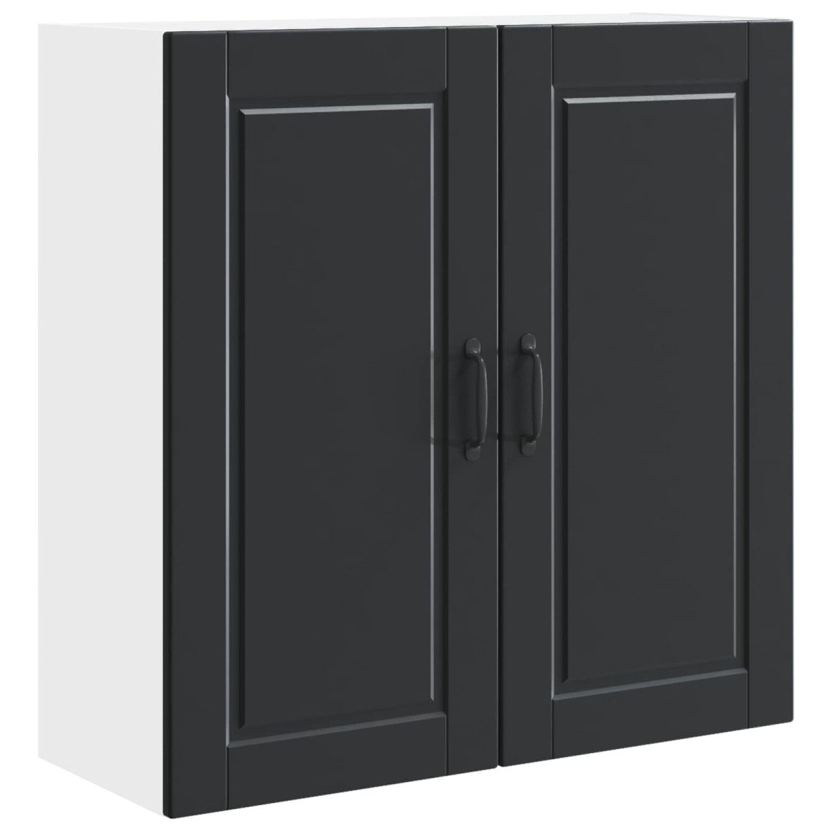 vidaXL Ντουλάπα Τοίχου PORTO Μαύρο 80 x 31 x 80 εκ. Επεξεργασμένο Ξύλο
