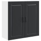 vidaXL Ντουλάπα Τοίχου PORTO Μαύρο 80 x 31 x 80 εκ. Επεξεργασμένο Ξύλο