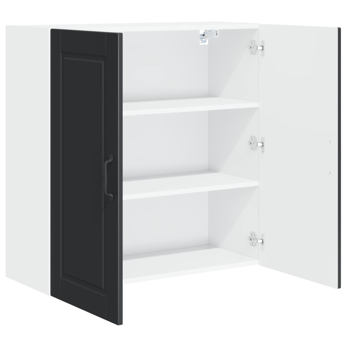 vidaXL Ντουλάπα Τοίχου PORTO Μαύρο 80 x 31 x 80 εκ. Επεξεργασμένο Ξύλο