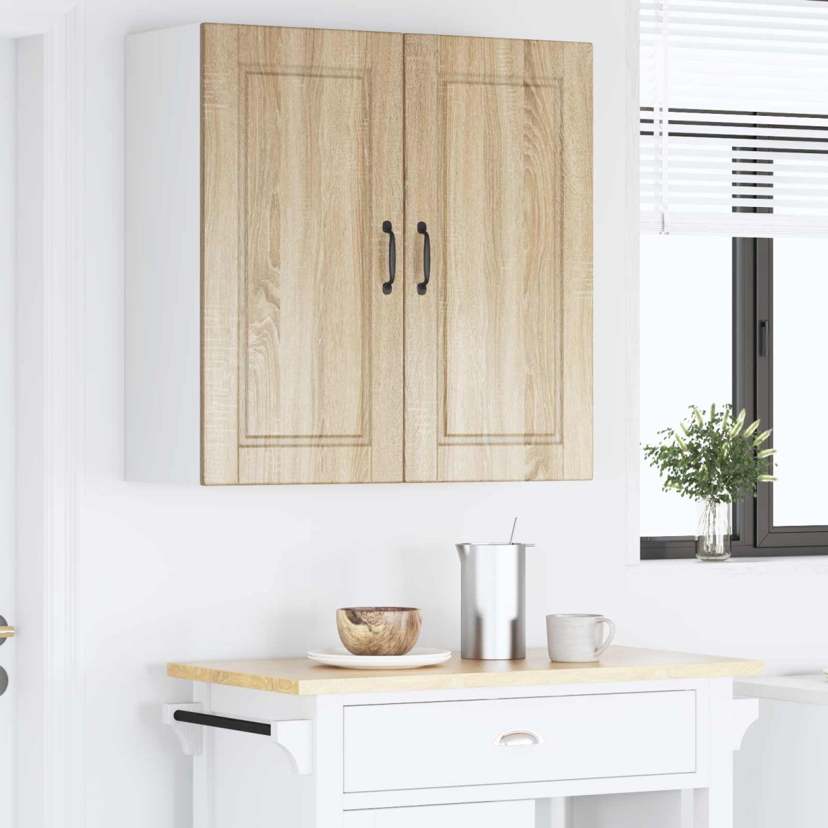 vidaXL Ντουλάπα Τοίχου PORTO Δρύς Sonoma 80 x 31 x 80 εκ.