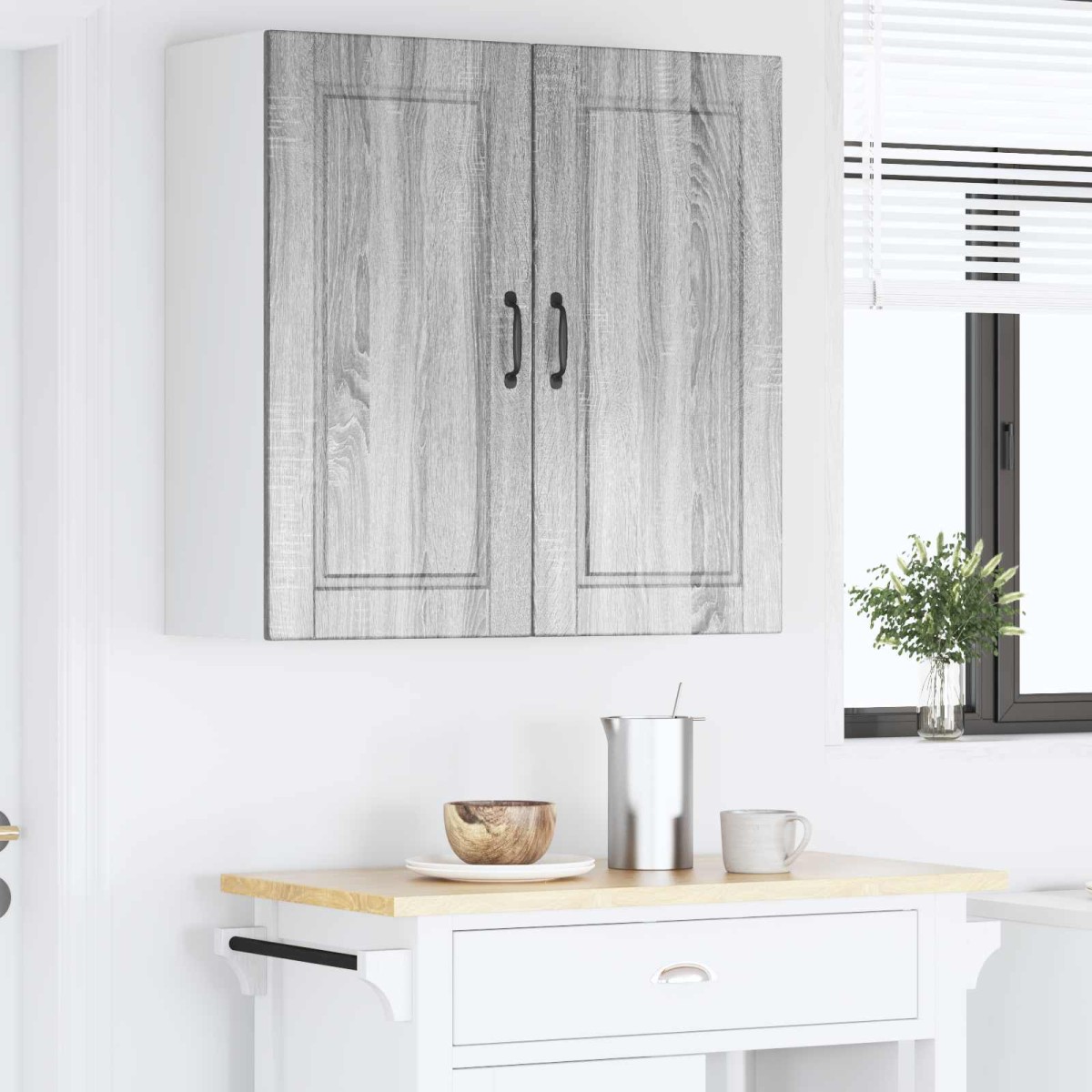 vidaXL Ντουλάπα Τοίχου PORTO Γκρίζο Σονομα 80 x 31 x 80 εκ.