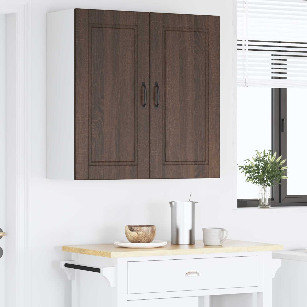 vidaXL Ντουλάπα Τοίχου PORTO Καφέ δρυς 80 x 31 x 80 εκ.