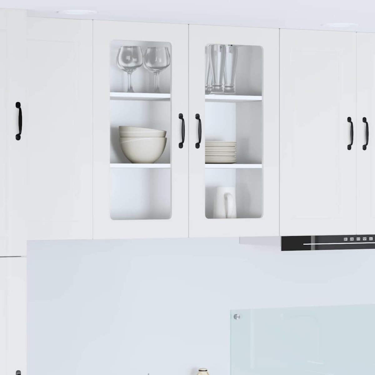 vidaXL Ραφιέρα τοίχου PORTO Λευκό 80 x 31 x 80 εκ. Επεξεργασμένο Ξύλο