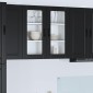 vidaXL Ραφιέρα τοίχου PORTO Μαύρο 80 x 31 x 80 εκ. Επεξεργασμένο Ξύλο