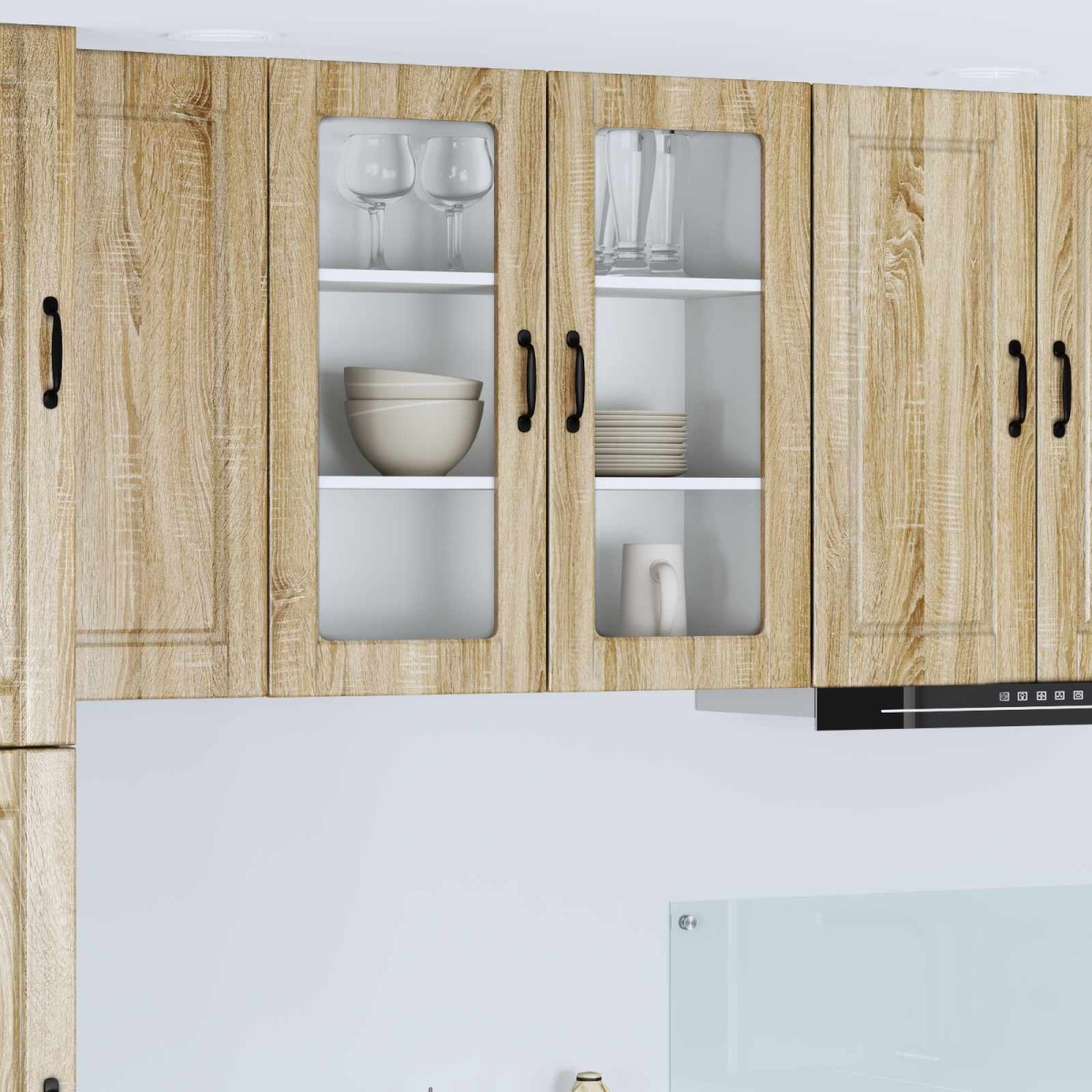 vidaXL Ραφιέρα τοίχου PORTO Δρύς Sonoma 80 x 31 x 80 εκ.