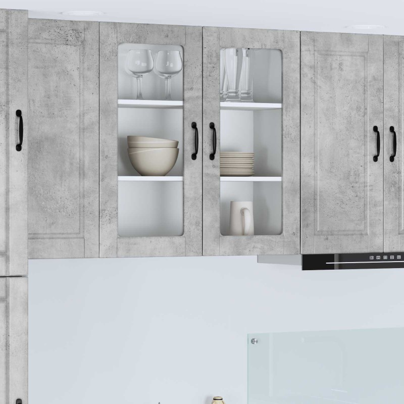 vidaXL Ραφιέρα τοίχου PORTO Σκυρόδεμα Γκρι 80 x 31 x 80 εκ.