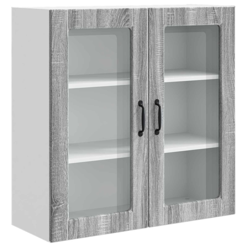 vidaXL Ραφιέρα τοίχου PORTO Γκρίζο Σονομα 80 x 31 x 80 εκ.