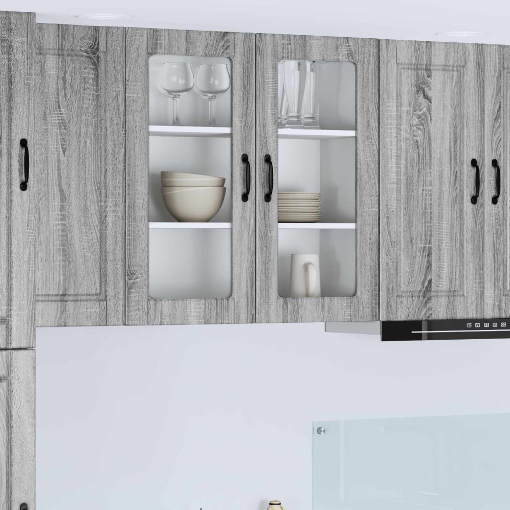 vidaXL Ραφιέρα τοίχου PORTO Γκρίζο Σονομα 80 x 31 x 80 εκ.