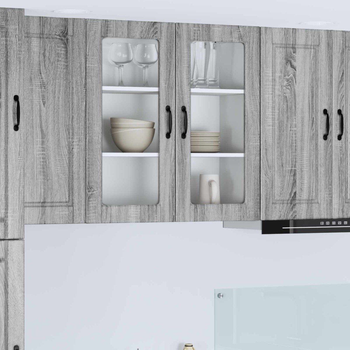 vidaXL Ραφιέρα τοίχου PORTO Γκρίζο Σονομα 80 x 31 x 80 εκ.