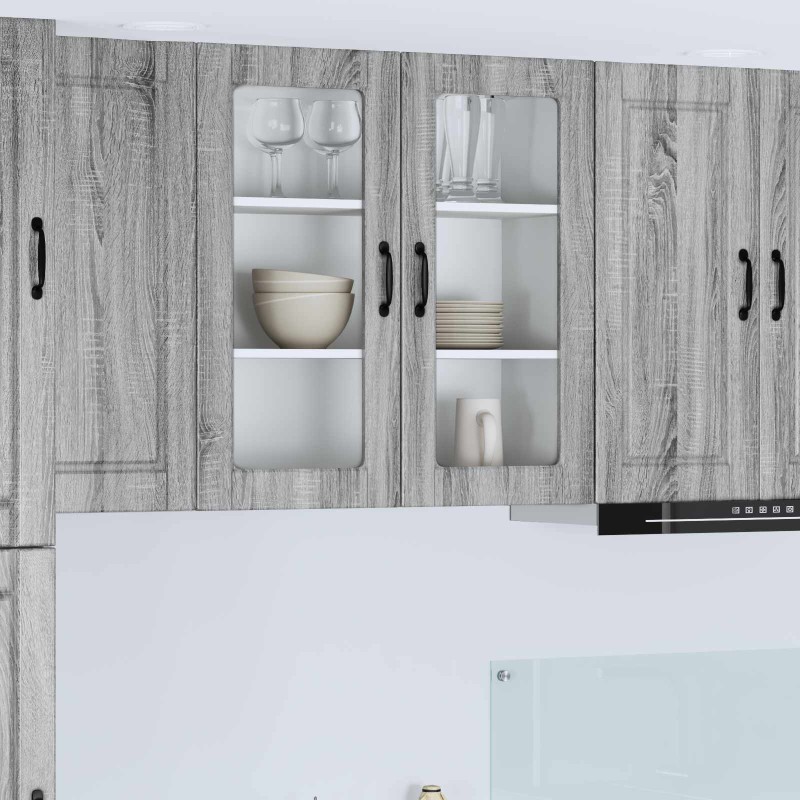 vidaXL Ραφιέρα τοίχου PORTO Γκρίζο Σονομα 80 x 31 x 80 εκ.