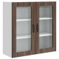vidaXL Ραφιέρα τοίχου PORTO Καφέ δρυς 80 x 31 x 80 εκ.