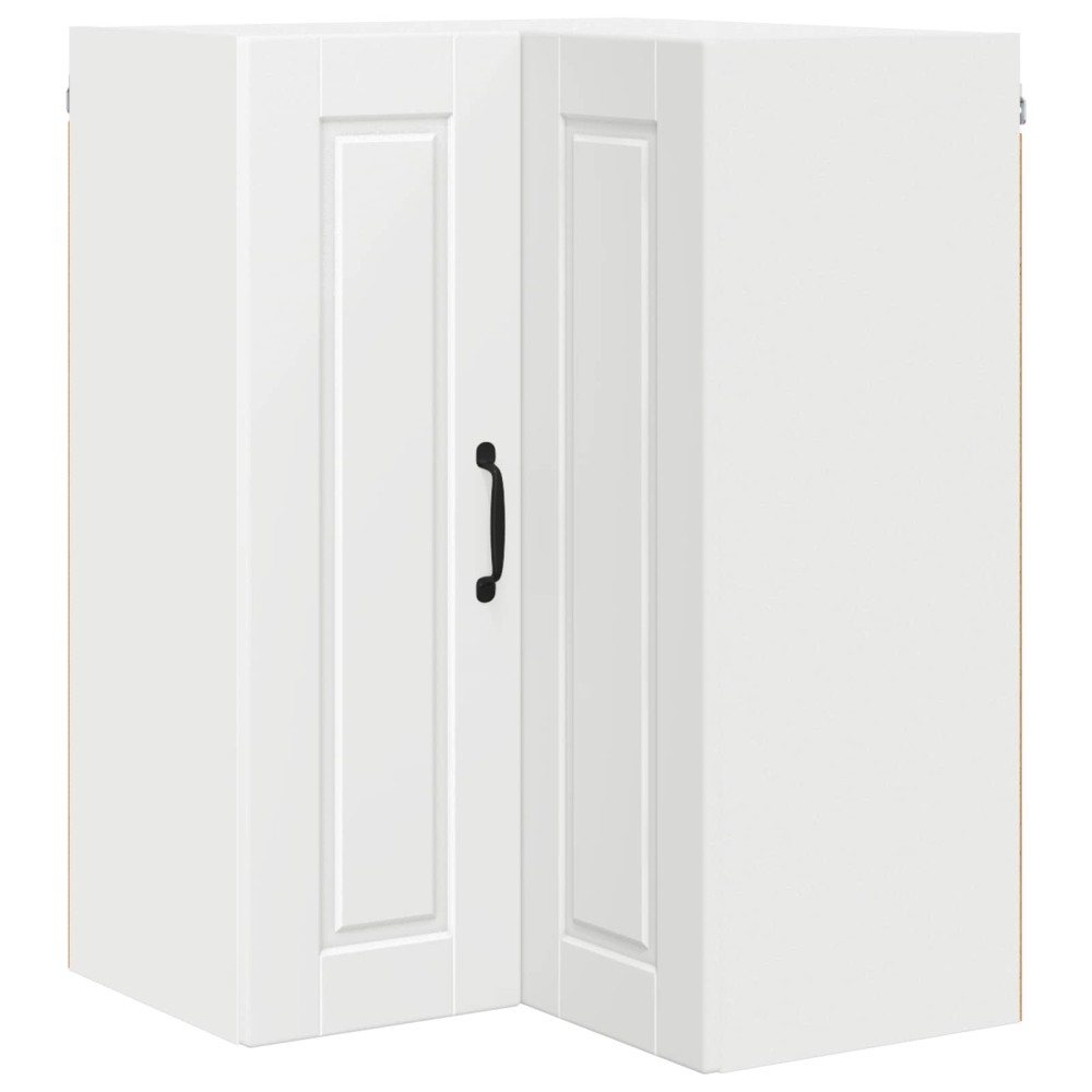 vidaXL Ντουλάπα Γωνίας PORTO Λευκό 57 x 57 x 80 εκ. Επεξεργασμένο Ξύλο