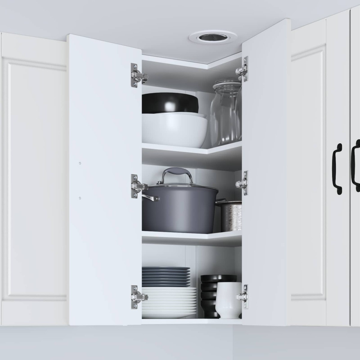 vidaXL Ντουλάπα Γωνίας PORTO Λευκό 57 x 57 x 80 εκ. Επεξεργασμένο Ξύλο