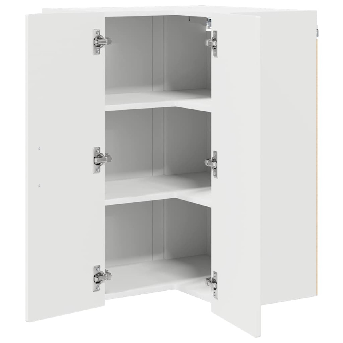 vidaXL Ντουλάπα Γωνίας PORTO Λευκό 57 x 57 x 80 εκ. Επεξεργασμένο Ξύλο
