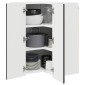 vidaXL Ντουλάπα Γωνίας PORTO Μαύρο 57 x 57 x 80 εκ. Επεξεργασμένο Ξύλο