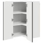 vidaXL Ντουλάπα Γωνίας PORTO Μαύρο 57 x 57 x 80 εκ. Επεξεργασμένο Ξύλο