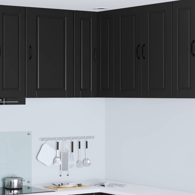 vidaXL Ντουλάπα Γωνίας PORTO Μαύρο 57 x 57 x 80 εκ. Επεξεργασμένο Ξύλο
