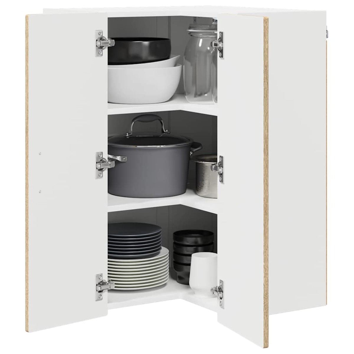 vidaXL Ντουλάπα Γωνίας PORTO Δρύς Sonoma 57 x 57 x 80 εκ.
