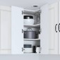 vidaXL Ντουλάπα Γωνίας PORTO Υψηλής γυαλάδας λευκό 57 x 57 x 80 εκ.